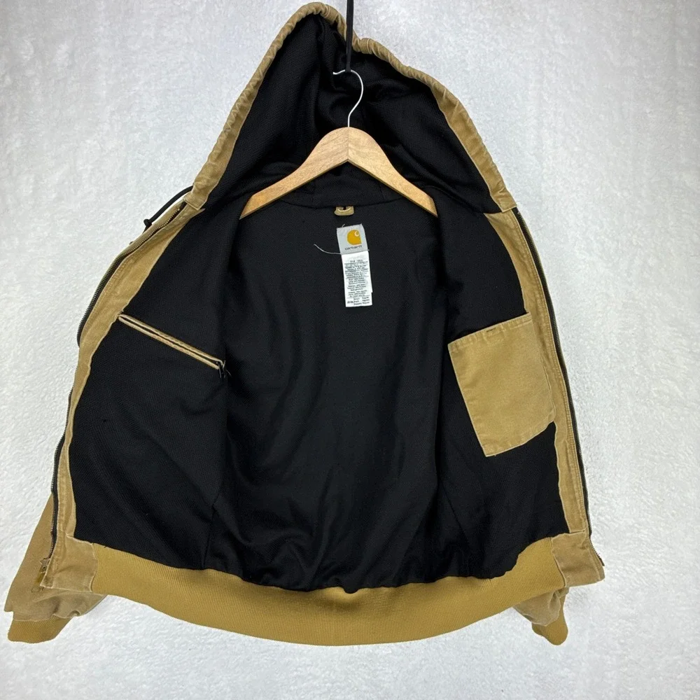 Carhartt Sandstone Active Jacket Thermal Lined Mens Small J25 CML Camel Brown